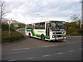 K�i�ovatka pod novou nemocnic� v Doma�lic�ch a KAROSA C 734 na lince MHD